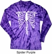 Halloween Skeleton Long Sleeve Tie Dye Shirt