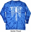 Halloween Skeleton Long Sleeve Tie Dye Shirt