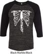 Halloween Skeleton Mens Raglan Shirt