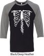 Halloween Skeleton Mens Raglan Shirt