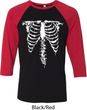 Halloween Skeleton Mens Raglan Shirt