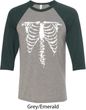 Halloween Skeleton Mens Raglan Shirt