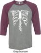 Halloween Skeleton Mens Raglan Shirt