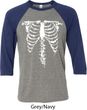 Halloween Skeleton Mens Raglan Shirt
