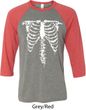 Halloween Skeleton Mens Raglan Shirt