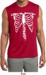 Halloween Skeleton Mens Sleeveless Moisture Wicking Shirt