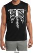Halloween Skeleton Mens Sleeveless Moisture Wicking Shirt
