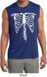 Halloween Skeleton Mens Sleeveless Moisture Wicking Shirt