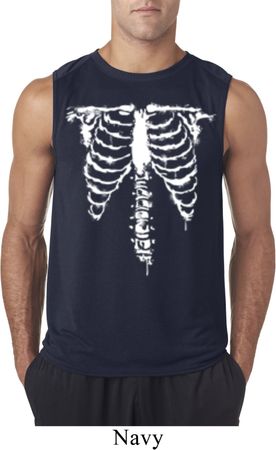 Halloween Skeleton Mens Sleeveless Shirt