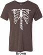 Halloween Skeleton Mens Tri Blend Crewneck Shirt