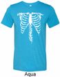 Halloween Skeleton Mens Tri Blend Crewneck Shirt
