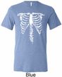 Halloween Skeleton Mens Tri Blend Crewneck Shirt