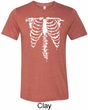 Halloween Skeleton Mens Tri Blend Crewneck Shirt