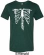 Halloween Skeleton Mens Tri Blend Crewneck Shirt
