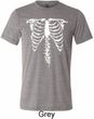 Halloween Skeleton Mens Tri Blend Crewneck Shirt