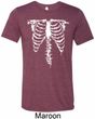 Halloween Skeleton Mens Tri Blend Crewneck Shirt