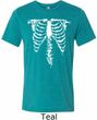 Halloween Skeleton Mens Tri Blend Crewneck Shirt
