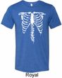 Halloween Skeleton Mens Tri Blend Crewneck Shirt