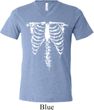 Halloween Skeleton Mens Tri Blend V-neck Shirt