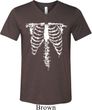 Halloween Skeleton Mens Tri Blend V-neck Shirt
