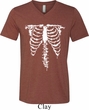 Halloween Skeleton Mens Tri Blend V-neck Shirt