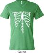 Halloween Skeleton Mens Tri Blend V-neck Shirt