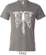 Halloween Skeleton Mens Tri Blend V-neck Shirt