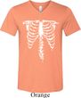Halloween Skeleton Mens Tri Blend V-neck Shirt