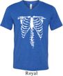 Halloween Skeleton Mens Tri Blend V-neck Shirt