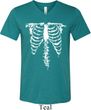 Halloween Skeleton Mens Tri Blend V-neck Shirt