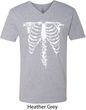 Halloween Skeleton Mens V-Neck Shirt