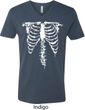 Halloween Skeleton Mens V-Neck Shirt