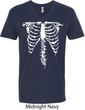 Halloween Skeleton Mens V-Neck Shirt