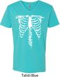 Halloween Skeleton Mens V-Neck Shirt