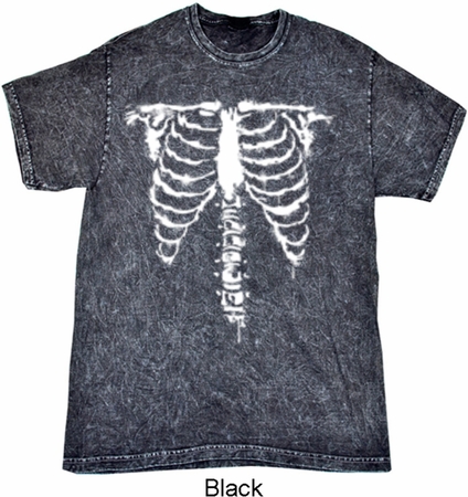 Halloween Skeleton Mineral Tie Dye Shirt