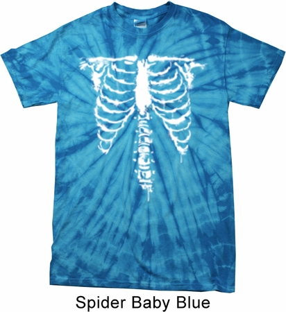 Halloween Skeleton Spider Tie Dye Shirt