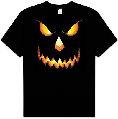 Halloween T-Shirts - Pumpkin Head Adult Black
