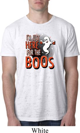 Halloween Tee I'm Here for the Boos Burnout Shirt