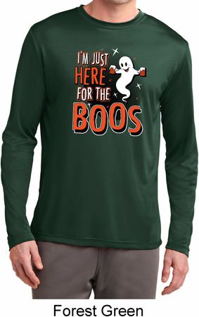 Halloween Tee I'm Here for the Boos Dry Wicking Long Sleeve
