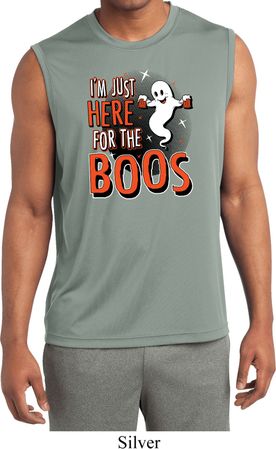 Halloween Tee I'm Here for the Boos Dry Wicking Sleeveless Shirt