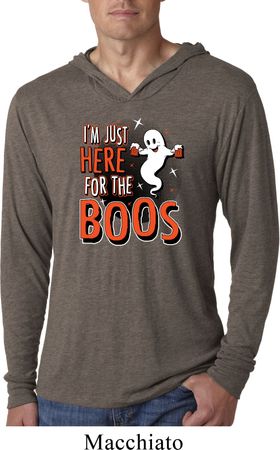 Halloween Tee I'm Here for the Boos Lightweight Hoodie Tee