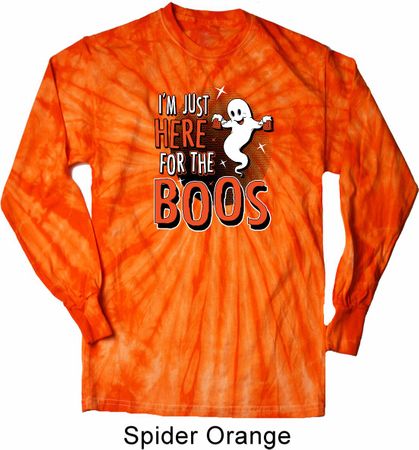 Halloween Tee I'm Here for the Boos Long Sleeve Tie Dye