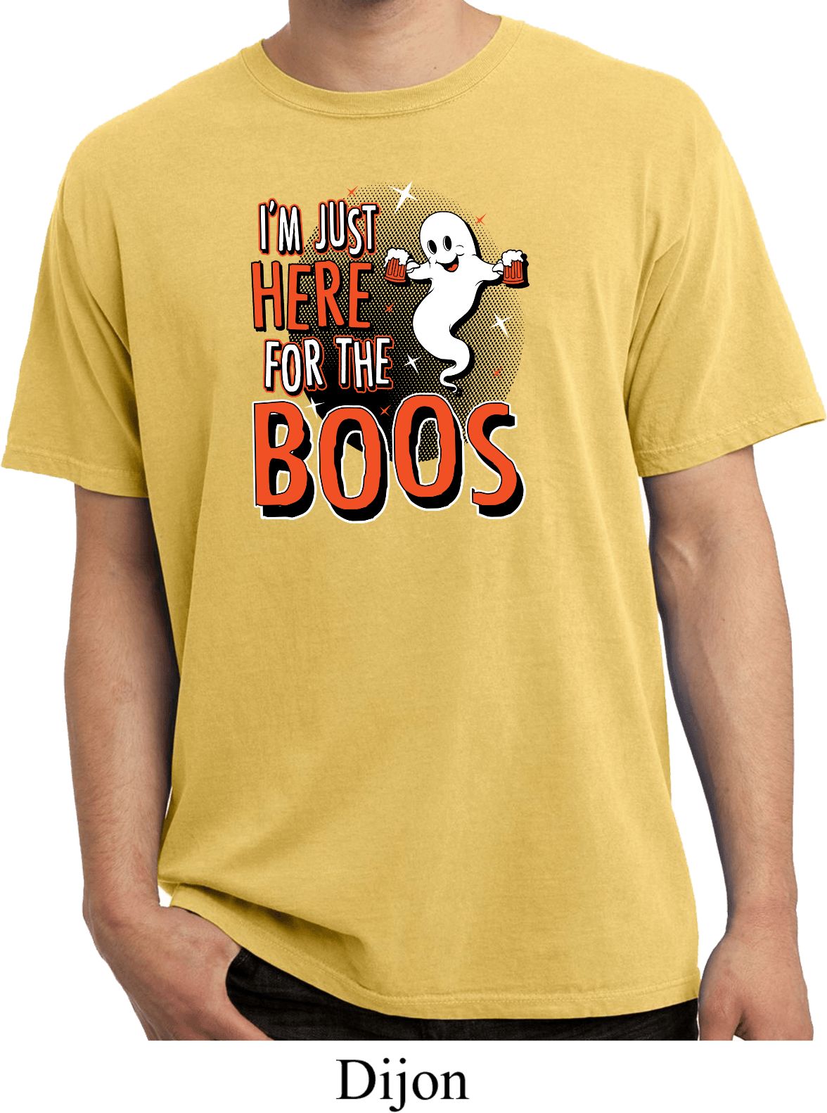 Halloween Tee I'm Here for the Boos Pigment Dyed Shirt Im Here For
