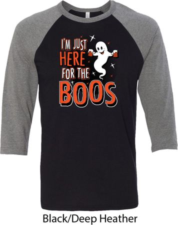 Halloween Tee I'm Here for the Boos Raglan Shirt