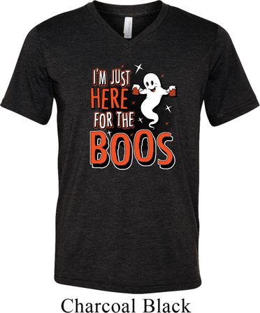 Halloween Tee I'm Here for the Boos Tri Blend V-neck