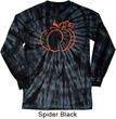 Halloween Tee Pumpkin Sketch Long Sleeve Tie Dye