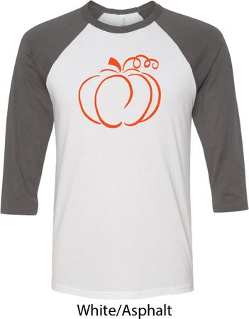 Halloween Tee Pumpkin Sketch Raglan Shirt