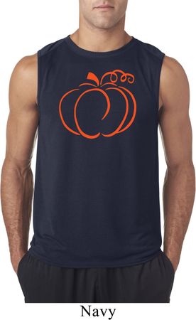 Halloween Tee Pumpkin Sketch Sleeveless Shirt