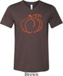 Halloween Tee Pumpkin Sketch Tri Blend V-neck