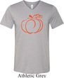 Halloween Tee Pumpkin Sketch Tri Blend V-neck